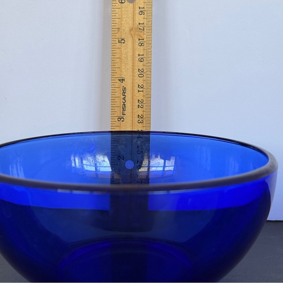 Set of Two Cobalt Blue Glass Bowls - Picture 3 of 5